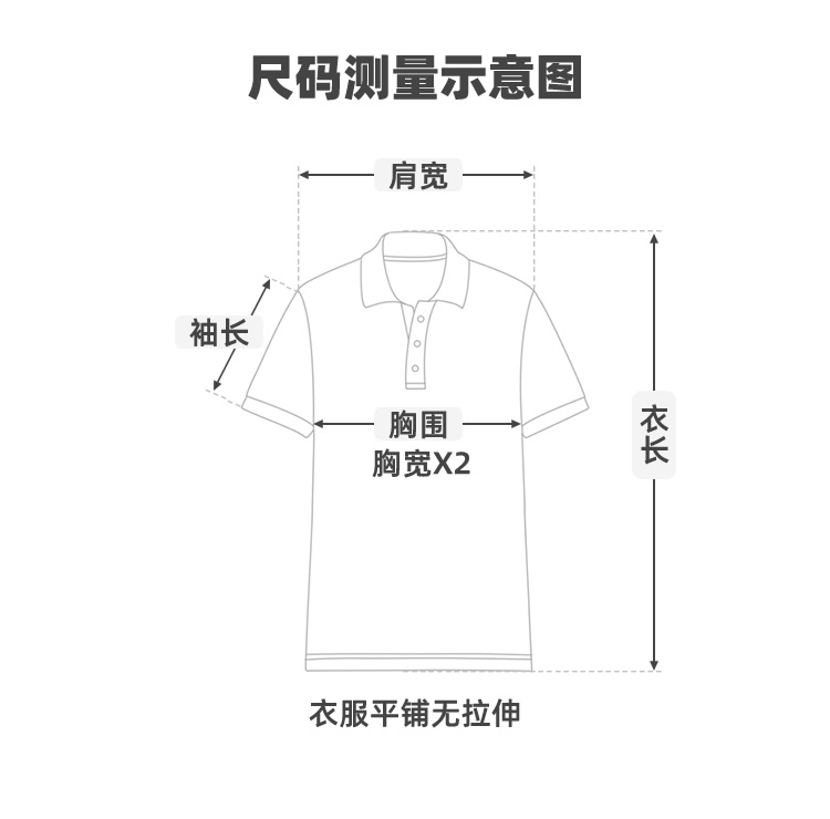 T恤衫尺码展示